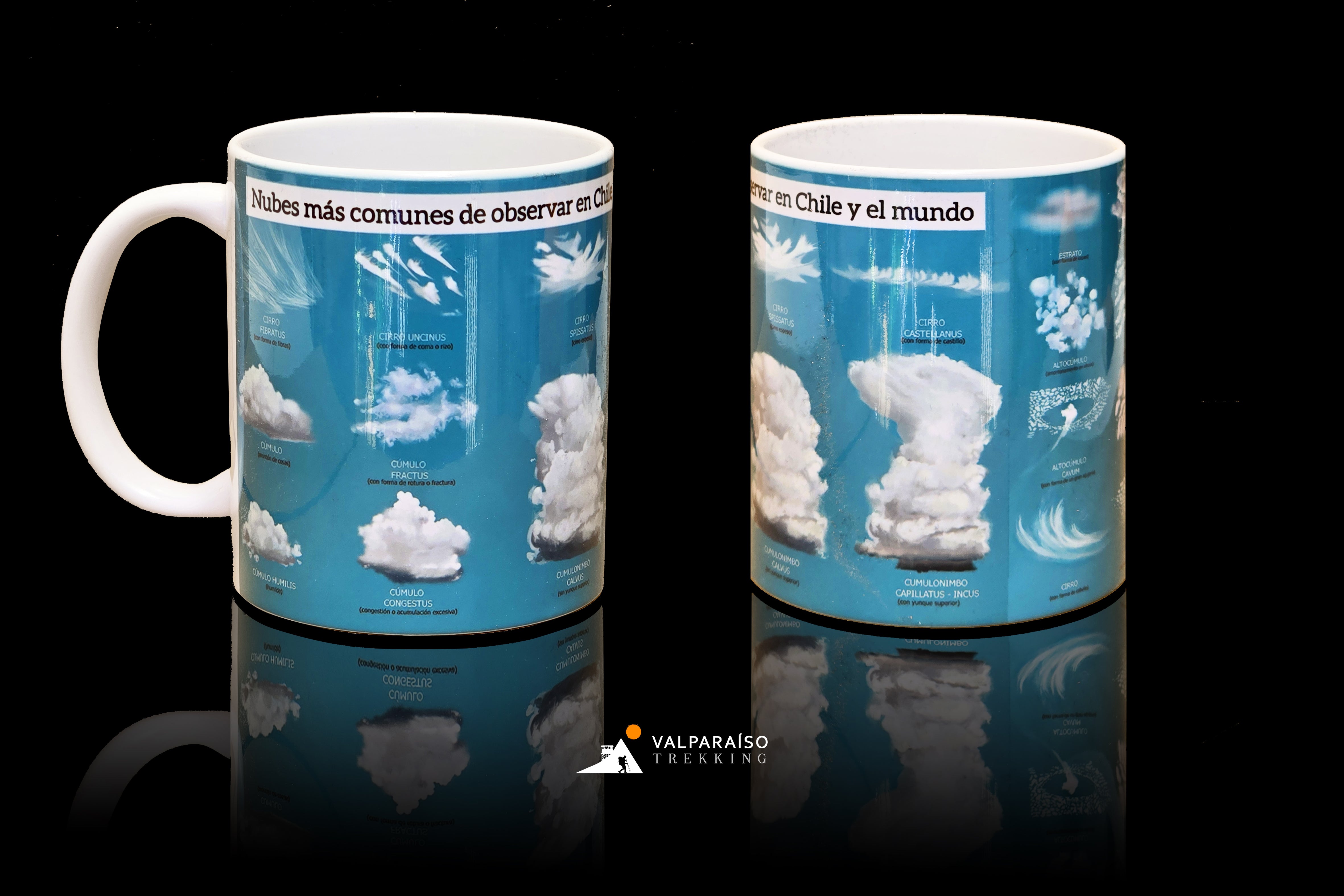 Taza nubes diseño exclusivo Valparaíso trekking