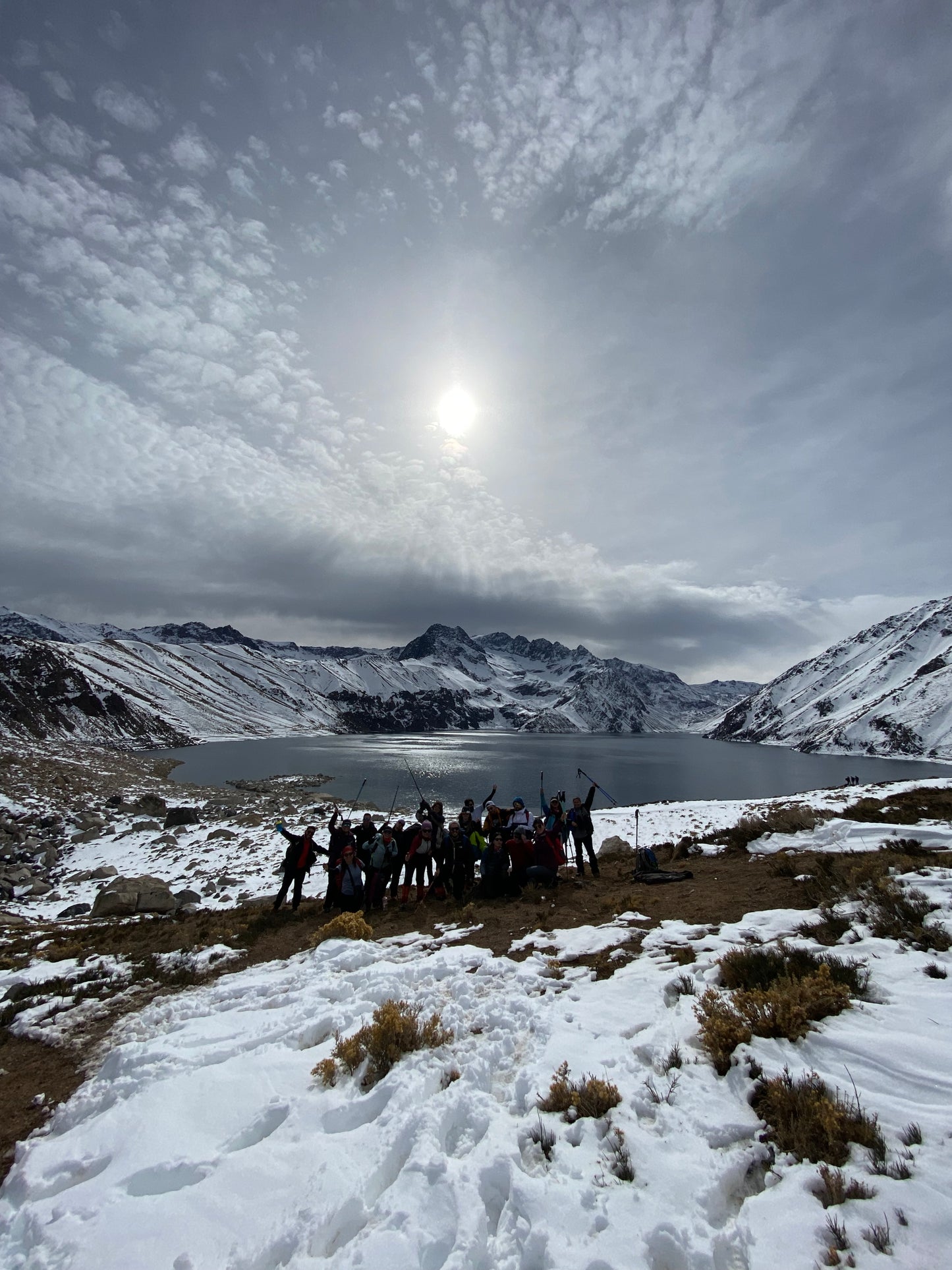 Trekking raquetas de nieve Laguna negra, Embalse el yeso, parque el Yeso cajón del maipo (tour privado)