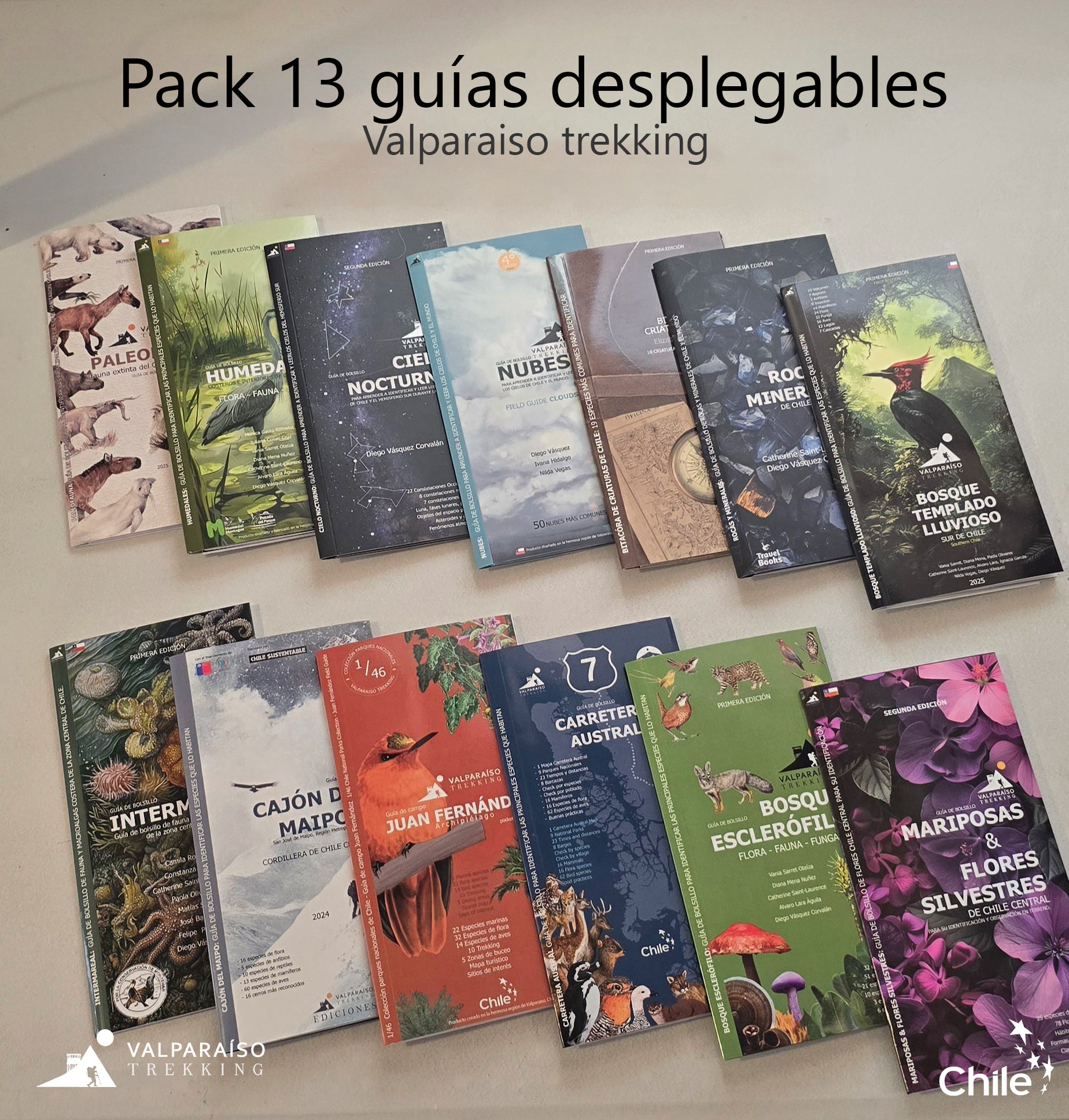 Pack 13 Guías desplegables Valparaíso trekking