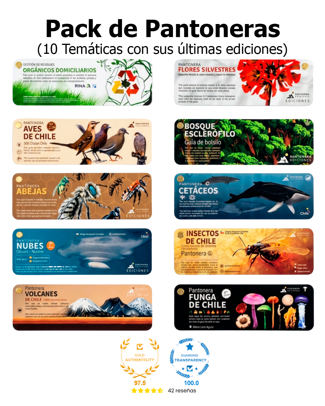 Pack Pantoneras (9 Pantoneras, 10 temáticas)