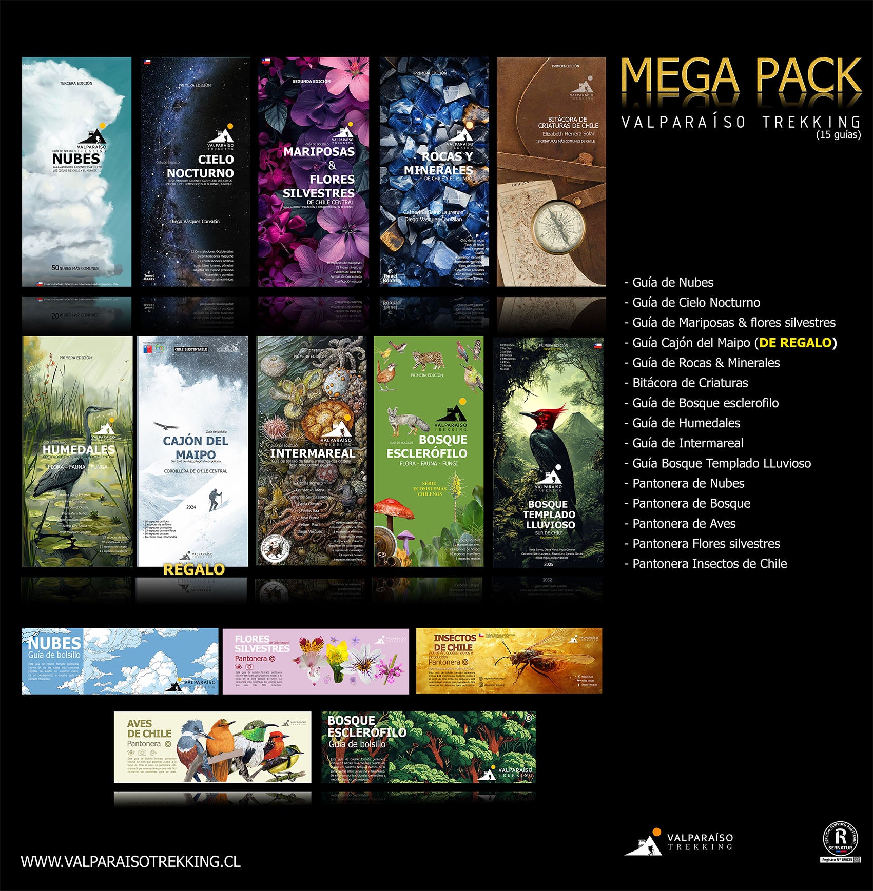 ( 15 guías ) Mega pack valparaíso trekking 2025